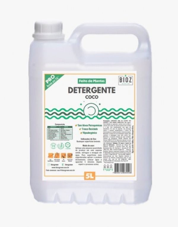Detergente de Coco Biodegradável BioZ Green 5L