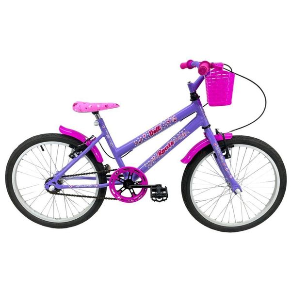 Bicicleta Aro 20 Infantil Doll - Sem Rodinhas Lilas Lilás