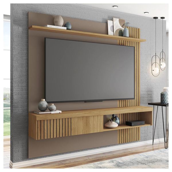 Painel Para TV Até 65 Polegadas Moon Marrom Caemmun