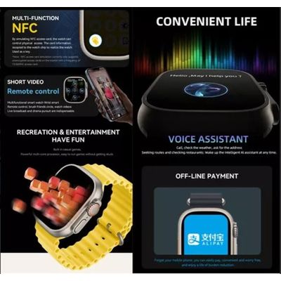 Relogio Inteligente 2 Pulseiras Amax Ultra 2024 49mm
