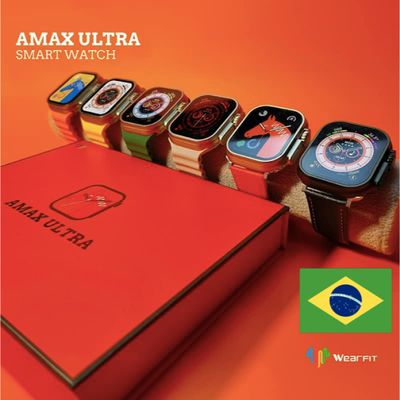 Relogio Inteligente 2 Pulseiras Amax Ultra 2024 49mm