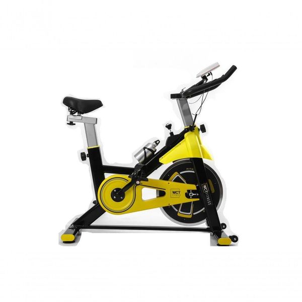 Bicicleta Spinning Com Roda De Inercia 8kg  Preto E Amarelo