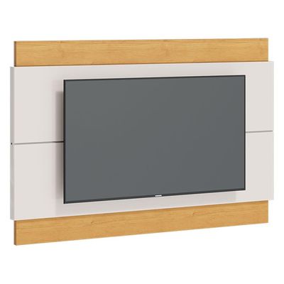 Painel Decorativo Sala de Estar 180cm Julien Off White/Nature - Gran Belo