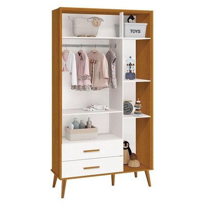 Dormitório Infantil Isis Guarda Roupa 3 Portas, Cômoda 1 Porta E Berço Branco/savana - Reller Móveis Branco/savana