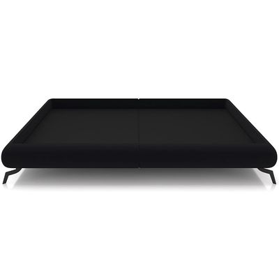 Cama Casal King Base Box Pés de Ferro Estilo Industrial 210cm Otto P05 Veludo Preto- Lyam Decor