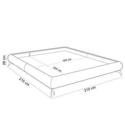 Cama Casal King Base Box Pés de Ferro Estilo Industrial 210cm Otto P05 Veludo Preto- Lyam Decor