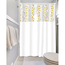 Cortina Plast-Leo para Box com Visor Estampado Flores
