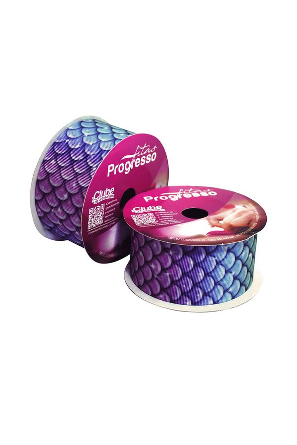 Fita de Gorgurão Decorada EGP009TR 38mm com 10m 51 Escama Multicor