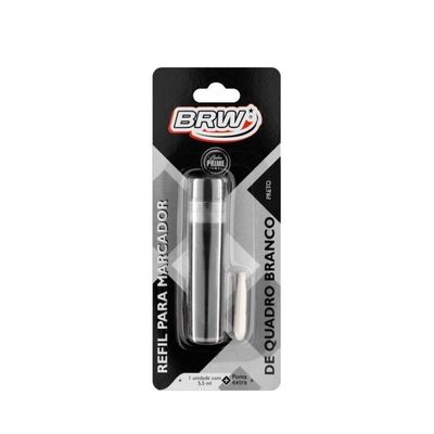 Kit Pincel Marcador Quadro Branco + Refil Com Ponta Extra Brw Preto