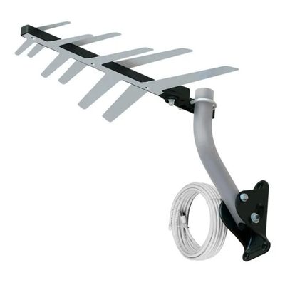 Antena Externa Tv Uhf Hdtv Aquario Dtv-1500 Cabo E Suporte