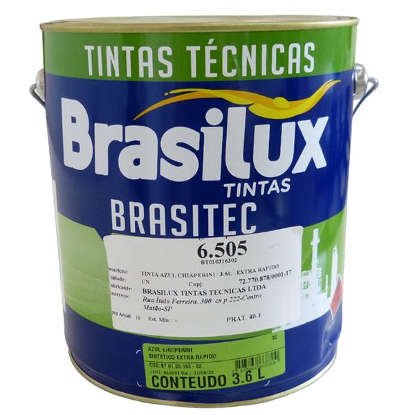 Tinta Azul Brasilux Chiaperini 3.6L Seca Extra Rápido