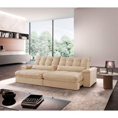 Sofá Classic Linho 02 Módulos 120 Cm B25 Meu Sofá Online A294 Linho Creme