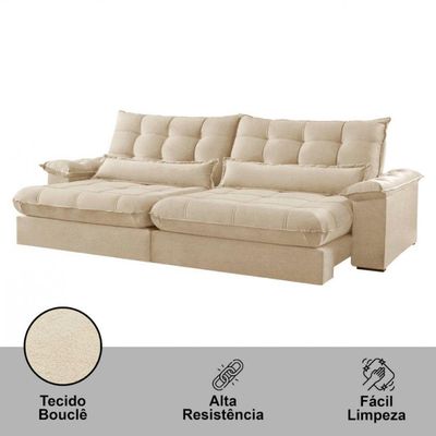 Sofá Classic Linho 02 Módulos 120 Cm B25 Meu Sofá Online A294 Linho Creme