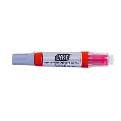 Kit 2 Pincel Marcador Quadro Branco Recarregável Lyke Azul E Vermelho