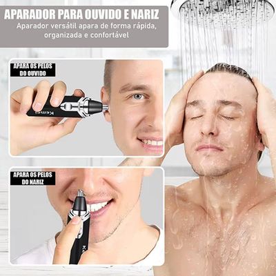 Maquina Removedora De Pelos Ouvido Nariz E Sobrancelha Mini Aparador Profissional