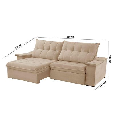 Sofá Lua Linho 02 Módulos 100 Cm B25cm Meu Sofá Online A226 Linho Bege