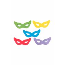 Máscara Decorativa para Carnaval de Isopor com 10 Unidades