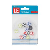 Kit Botão Infantil Le Balls 16mm com 12 Unidades Colorido