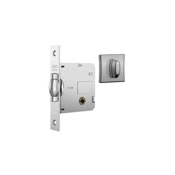 FECHADURA ROLETE BANHEIRO WC PIVOTANTE STAM 1025 QUADRADA ESCOVADA 45 MM