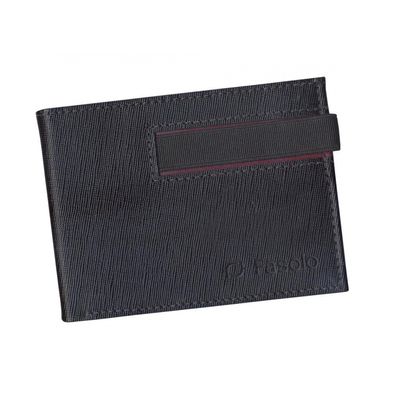 CARTEIRA MASCULINA COURO FASOLO ELÁSTICO K338 PRETA Cor:Preto;Tamanho:Único;Gênero:Homem