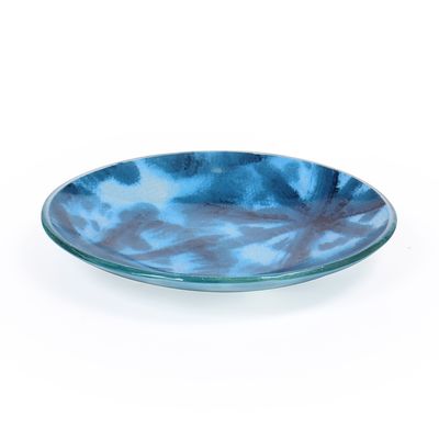 Conjunto Petisqueira Retangular Decorglass Tie Dye 3 Peças