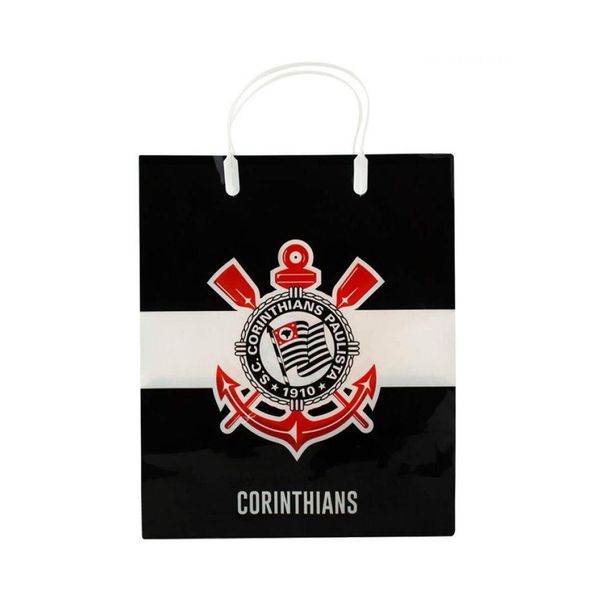 Sacola Para Presentes Corinthians 33x27cm Sacola Para Presentes Corinthians 33x27cm