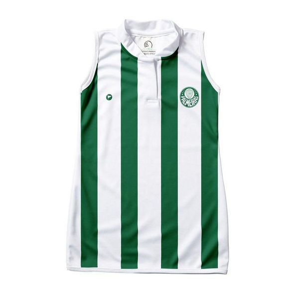 Vestido Infantil Palmeiras Tubinho Torcida Baby Tam 6 / Branco / Verde