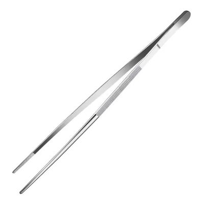 Pinça Culinária Inox Profissional 30cm Mimo Style Pegador De Cozinha Para Alimentos Gastronomia Decoração Pratos