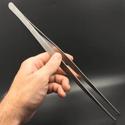 Pinça Culinária Inox Profissional 30cm Mimo Style Pegador De Cozinha Para Alimentos Gastronomia Decoração Pratos