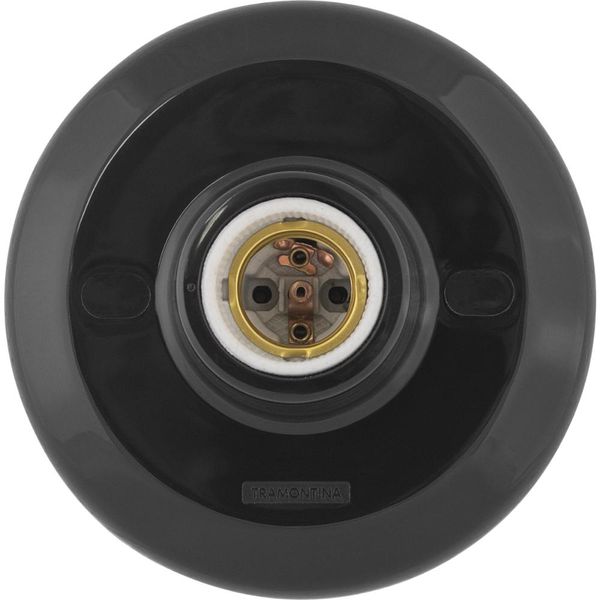 Plafon Tramontina E27 com Soquete de Porcelana 4 A 250 V Preto