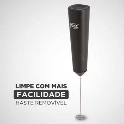 Mixer M150-BR Multiuso sem Fio Haste Removível Black+Decker Preto