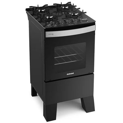 Fogão Itatiaia 4 Bocas Itaglass Plus com Mesa de Vidro e Acendimento Automático Preto / Bivolt