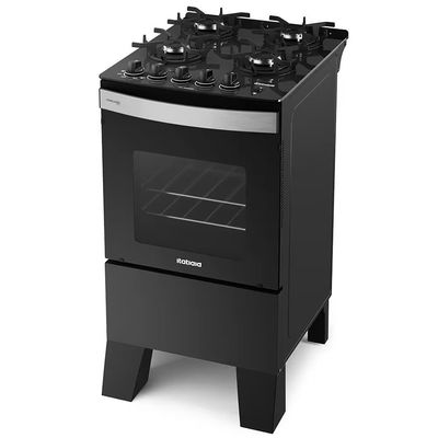 Fogão Itatiaia 4 Bocas Itaglass Plus com Mesa de Vidro e Acendimento Automático Preto / Bivolt