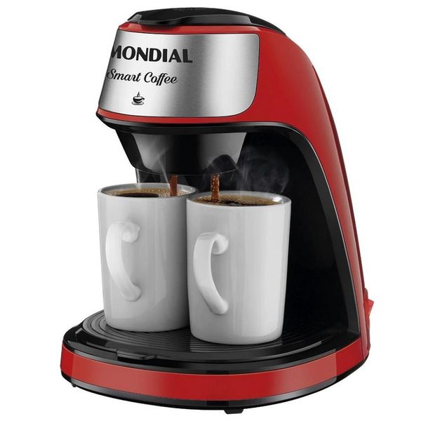 Cafeteira Elétrica Mondial Smart Coffee C-42 com 2 Xícaras Vermelho / 110V Cafeteira Elétrica Mondial Smart Coffee C-42 com 2 Xícaras Vermelho / 110V