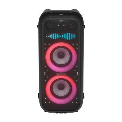 Caixa de Som Amplificada LG Partybox Xboom XL9T IPX4 Bivolt com Bluetooth, Alça de transporte e Display LED 1000W RMS - Preta Preto / Bivolt