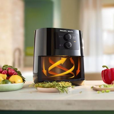 Fritadeira Elétrica Sem Óleo Airfryer Philips Walita HD9202/9, 4,1L Preto / 110V