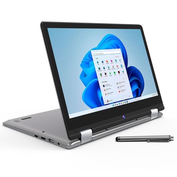 Notebook 2 em 1 Positivo Duo Intel Celeron Dual Core 4GB 128GB eMMC Tela 11.6 Cinza Notebook 2 em 1 Positivo Duo Intel Celeron Dual Core 4GB 128GB eMMC Tela 11.6 Cinza