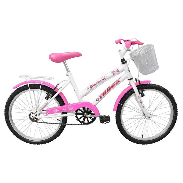 Bicicleta Aro 20 Track e Bikes Marbela Branco e Rosa