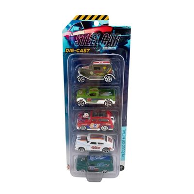 Kit com 5 Mini Veículos Die Cast Garagem S.A.