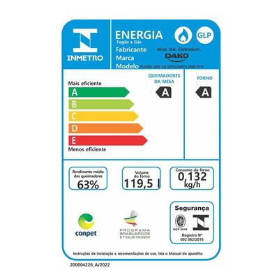 Fogão 5 Bocas De Embutir Dako Diplomata Com Mesa De Vidro Preto Bivolt