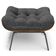 Kit 02 Puffs Decorativos Sala de Estar Costela L02 Linho Cinza Escuro - Lyam Decor