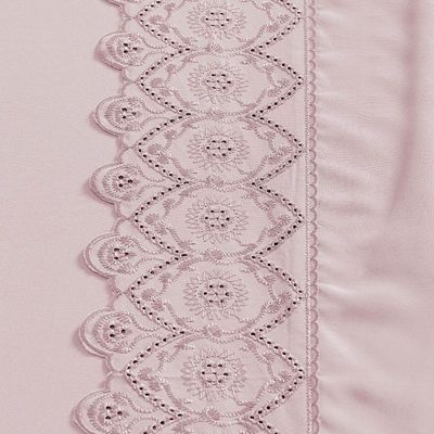Jogo Cama Lençol Divino Lese Queen 4 Peças - Rosê