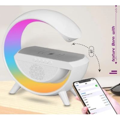 Luminária Rgb Caixa Som G Speaker Carregador Indução AL-8778