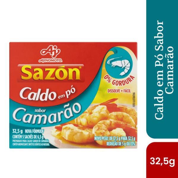 Caldo em pó sazón® sabor camarão 32,5g