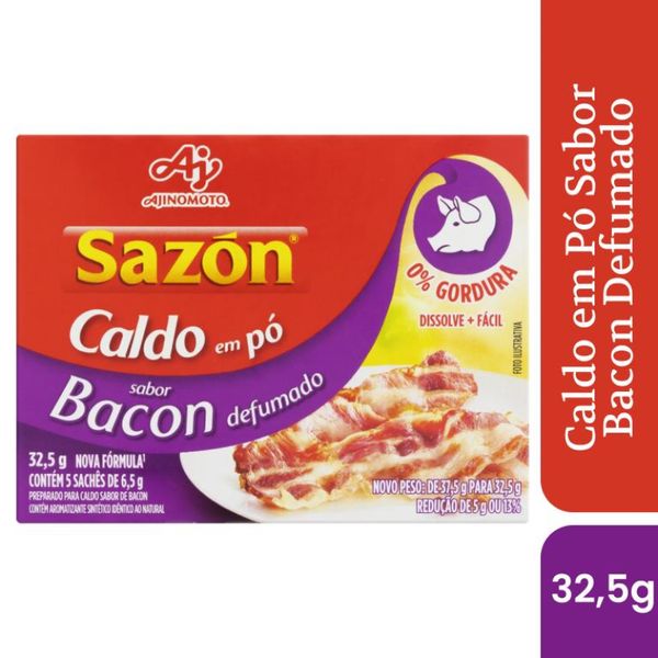 Caldo em pó sazón® sabor bacon 32,5g