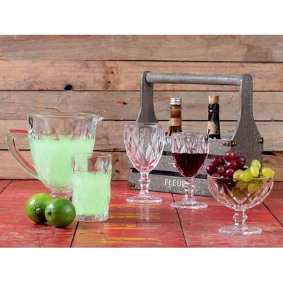 Jogo de 24 Taças para Agua Clear Vitral Verre - Mimo Style