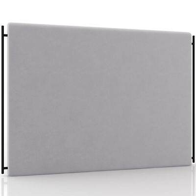 Cabeceira Cama Box King 195cm Estofada Goya P05 Veludo Cinza