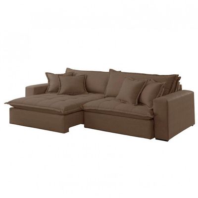 Sofá Zen Veludo 02 Módulos 100 Cm B25 Meu Sofá Online B016 Veludo Marrom