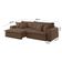Sofá Zen Veludo 02 Módulos 100 Cm B25 Meu Sofá Online B016 Veludo Marrom