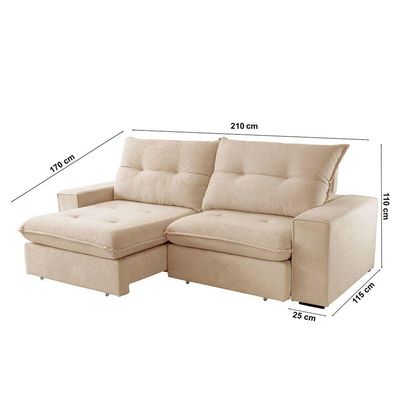 Sofá Athenas Linho 02 Módulos 80 Cm B25cm Meu Sofá Online A294 Linho Creme